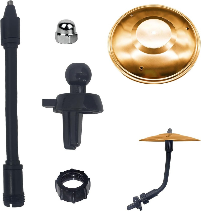 SCCUP Car Cymbals for Drummers, Mount Vent Grip with Joint Ball, Finger Cymbals, Easy to Install, Drummer Gifts for Music Lovers, Road Trips & Drum Enthusiasts, 5.7 Inch Drum Cymbal with Bright Sound - Image 2
